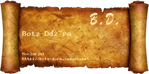Botz Dóra névjegykártya
